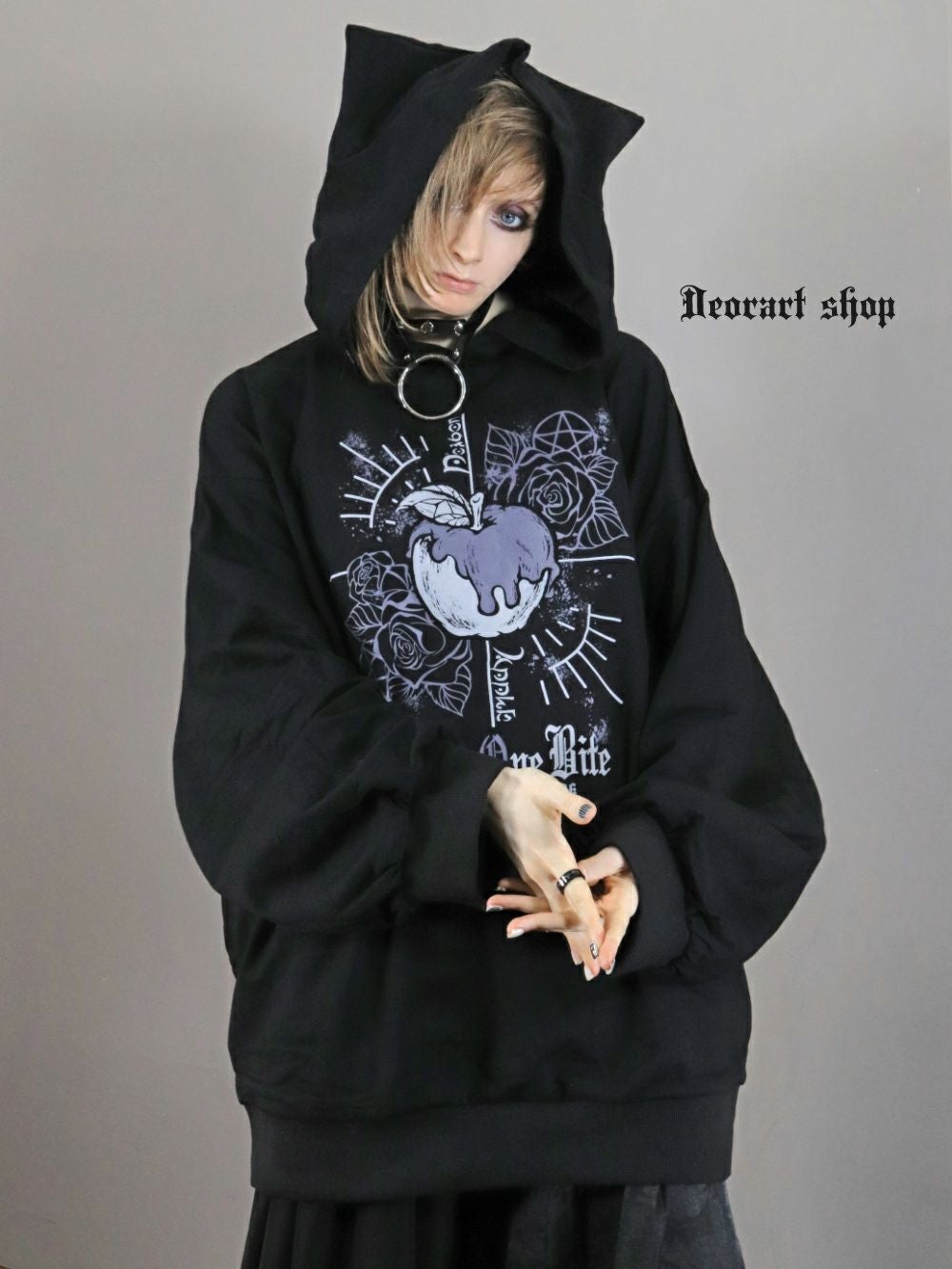 Deorart,ディオラート,地雷系,猫耳パーカー,ネコミミパーカー,ケモ耳,フード,V系,emo,punk,rock,原宿 ,ゴシック,モード,メンズ,レディス,ブランド,衣装,通販