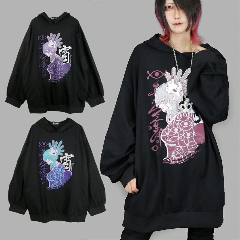 Deorart,ディオラート,地雷系,和風,狐,女の子柄,ホラー,サブカル,プリント,パーカー,カッコイイ,V系,emo,punk,rock,原宿 ,ゴシック,モード,メンズ,レディス,ブランド,衣装,通販