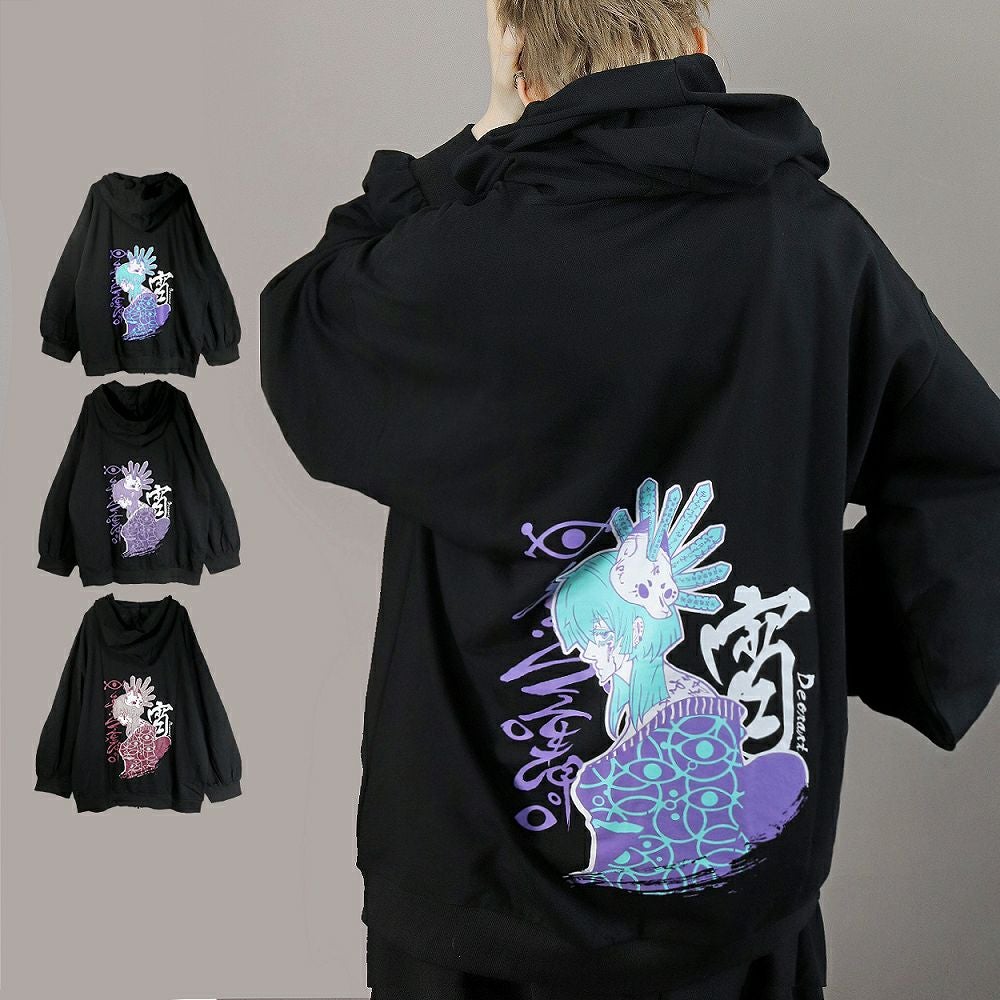 Deorart,ディオラート,地雷系,和風,女の子柄,ホラー,サブカル,プリント,パーカー,カッコイイ,V系,emo,punk,rock,原宿 ,ゴシック,モード,メンズ,レディス,ブランド,衣装,通販