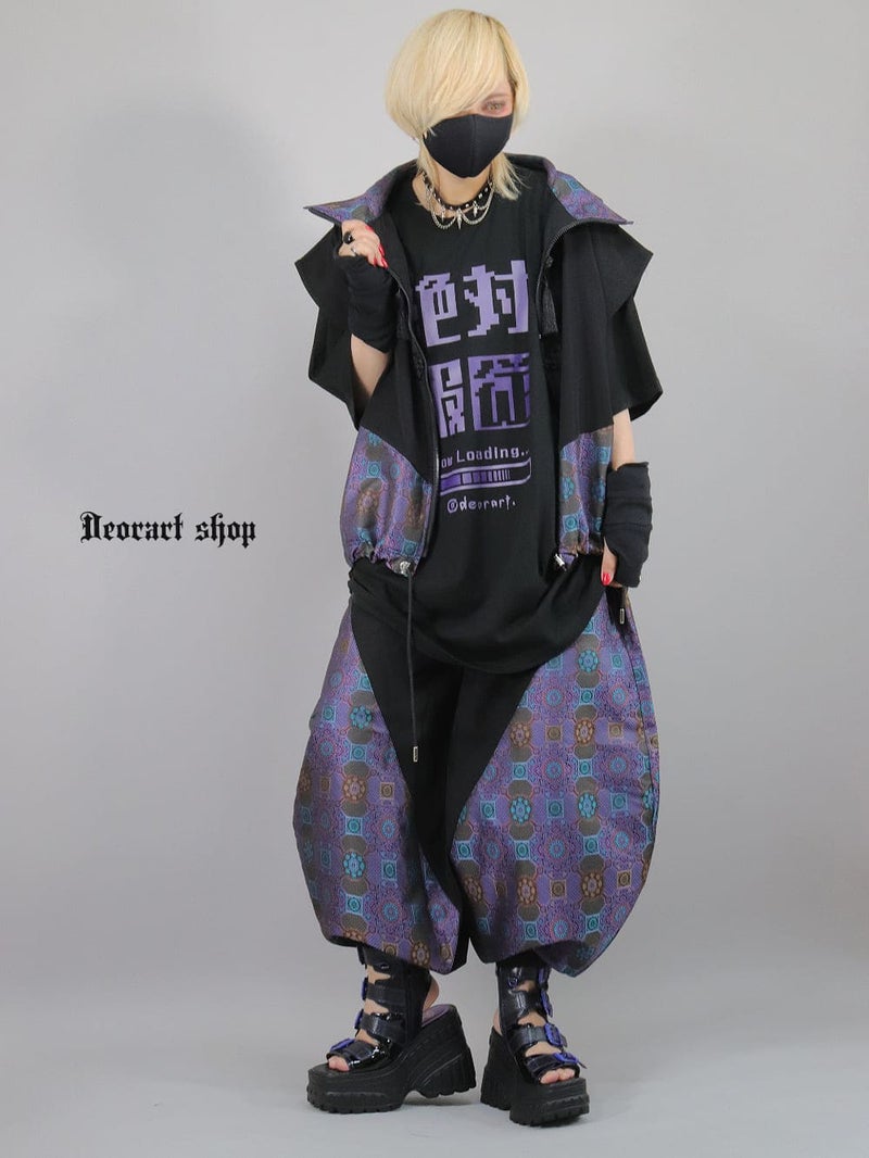Deorart,ディオラート,V系,地雷系,中華柄,ハイネック,スタンドネック,ベスト,チャイナボタン,新中式,中華マフィア,チャイニーズマフィア,コーデ,ホスト,コンカフェ,ライブ,ファッション,ダンス衣装,メンズ,レディス,男装