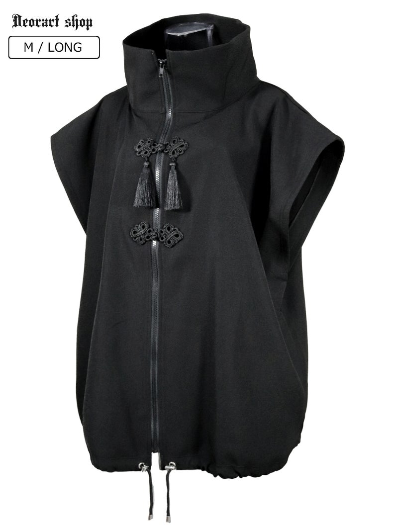 Deorart,ディオラート,V系,地雷系,中華柄,ハイネック,スタンドネック,ベスト,チャイナボタン,新中式,中華マフィア,チャイニーズマフィア,コーデ,ホスト,コンカフェ,ライブ,ファッション,ダンス衣装,メンズ,レディス,男装