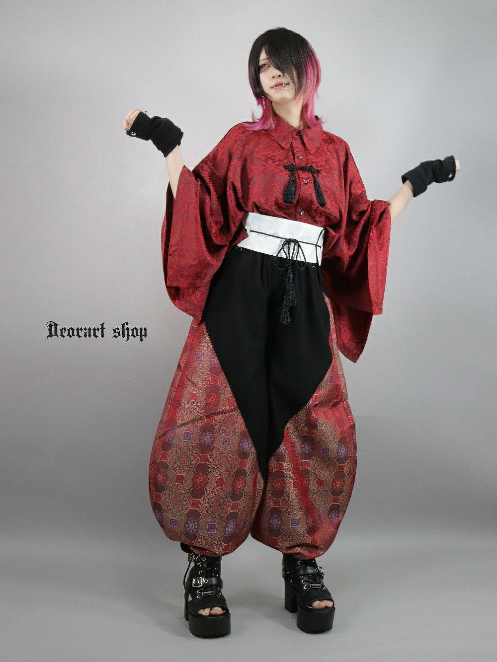 Deorart,ディオラート,V系,地雷系,中華柄,チャイニーズマフィア,中華マフィア,パンツ,バルーンパンツ,ボンタン,コーデ,ホスト,コンカフェ,ライブ,ファッション,ダンス衣装,メンズ,レディス,男装