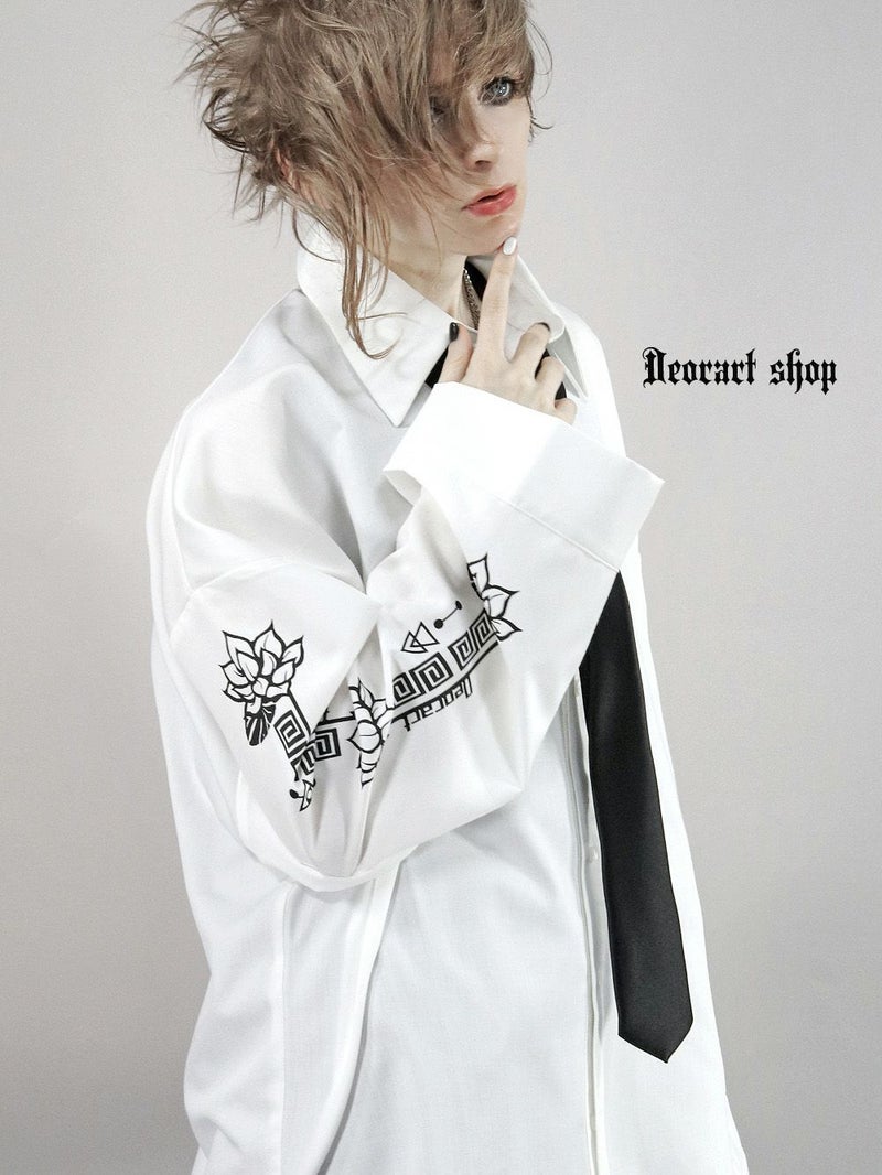 Deorart,ディオラート,V系,地雷系,中華柄,蓮,彼岸花,新中式,和柄,ヴィジュアル系,ホスト,コンカフェ,シャツ,ライブ,ファッション,ダンス衣装,メンズ,レディス,男装