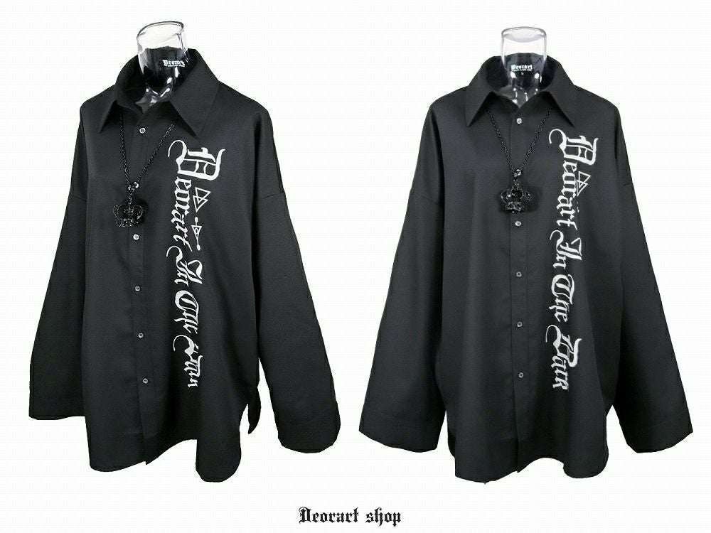 DRT2821 【GOTH MODE】 フロントプリント・ モンスターサイズシャツ