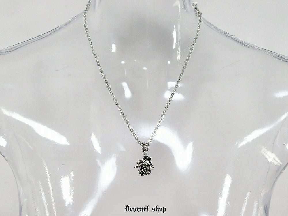 BY1133 薔薇モチーフ・ネックレス[rose・leaf] | Deorart shop