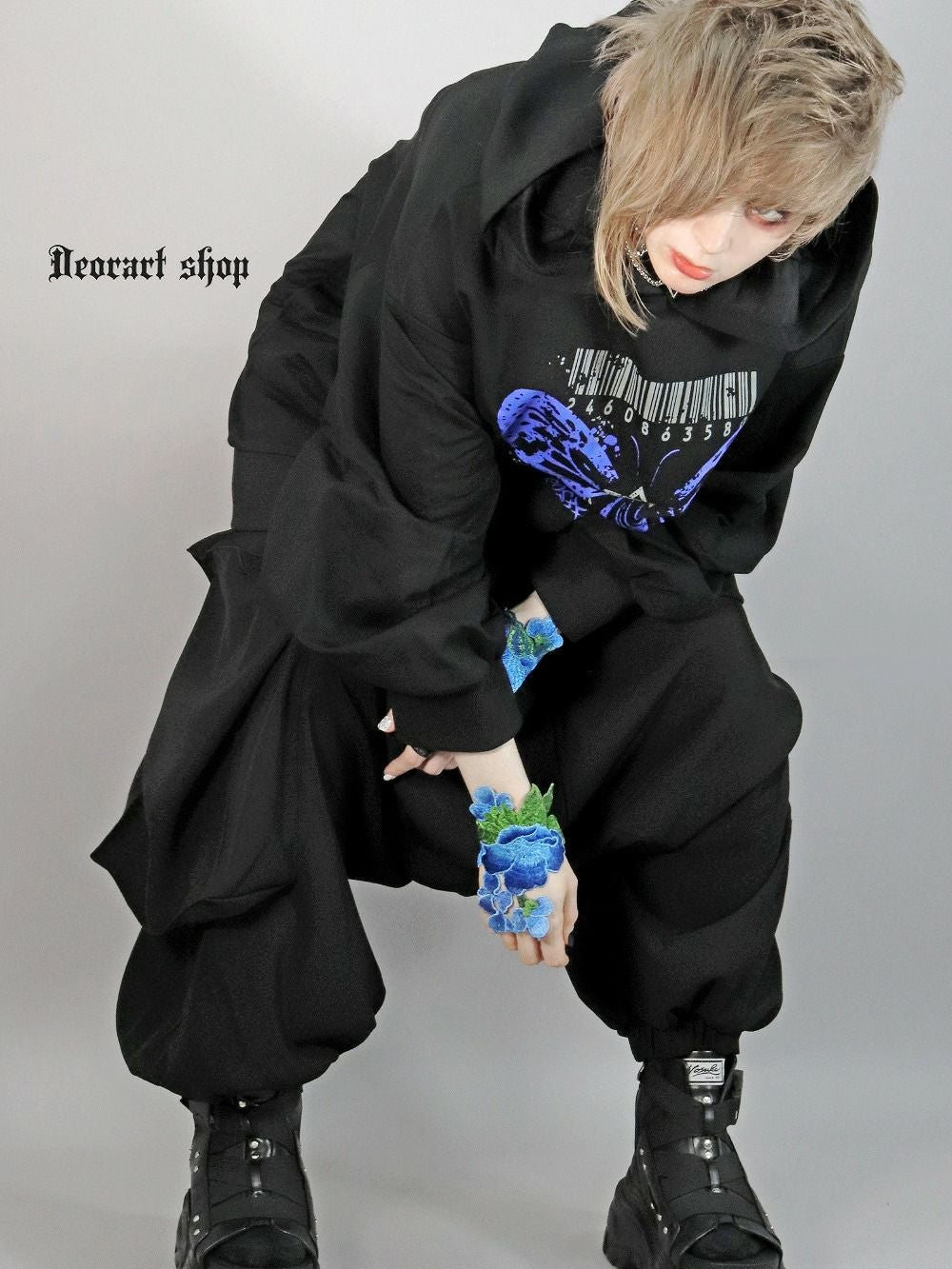 Deorart,ディオラート,地雷系,猫耳,ネコミミフード,蝶々,バタフライ,ヴィジュアル系,V系,emo,punk,rock,原宿 ,ゴシック,モード,ファッション,服,通販