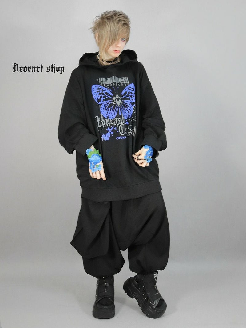 Deorart,ディオラート,地雷系,猫耳,ネコミミフード,蝶々,バタフライ,ヴィジュアル系,V系,emo,punk,rock,原宿 ,ゴシック,モード,ファッション,服,通販