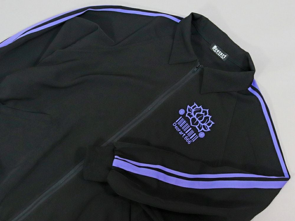 DRT2827 [ジャージ風 サイドライン] 蓮 中華柄・ジップ ジャケット