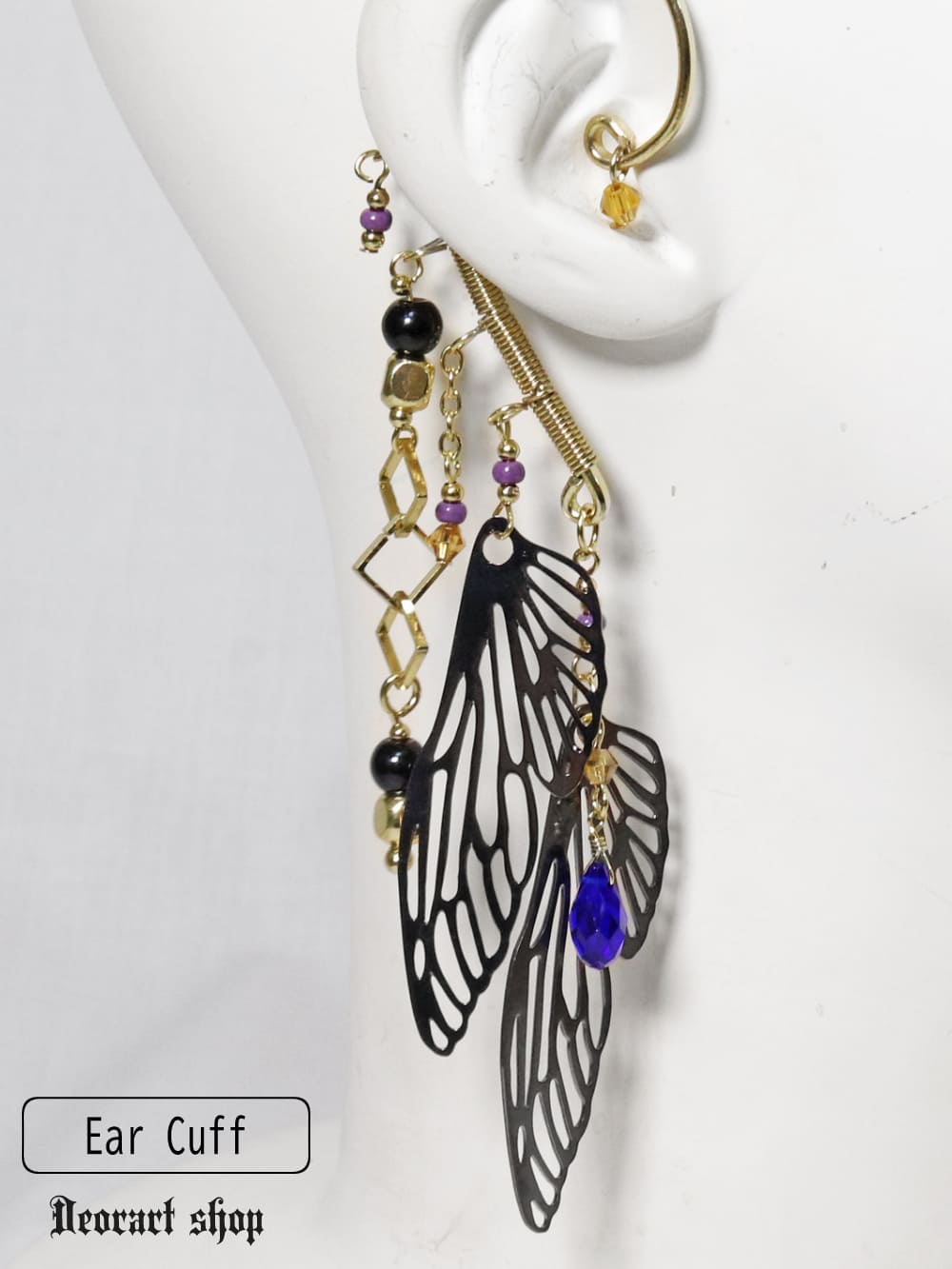 Deorart,ディオラート,イヤーフック,イヤリング,蝶,羽,バタフライ,揺れる,バンド,V系,ゴシック,アジアン,かっこいい,奇麗