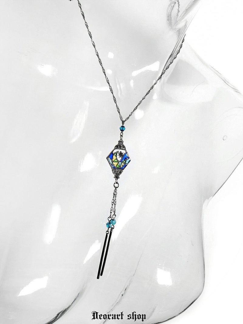 Deorart,ディオラート,ネックレス,ペンダント,ステンドグラス風,ランタンモチーフ,ゴシック,アジアン,和風,かわいい,サブカル系,通販