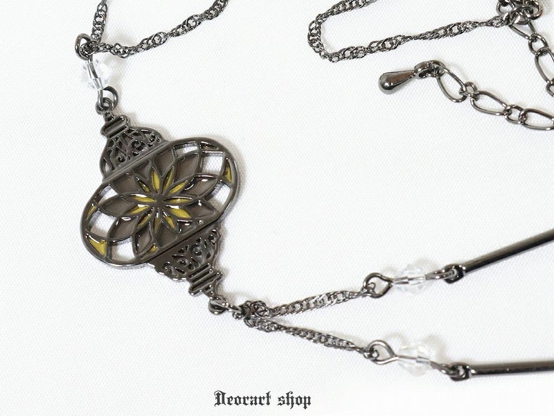 Deorart,ディオラート,ネックレス,アクセサリー,ステンドグラス風,ガラス素材,ランタンモチーフ,ゴシック,アジアン,和風,かわいい,きれい,サブカル系