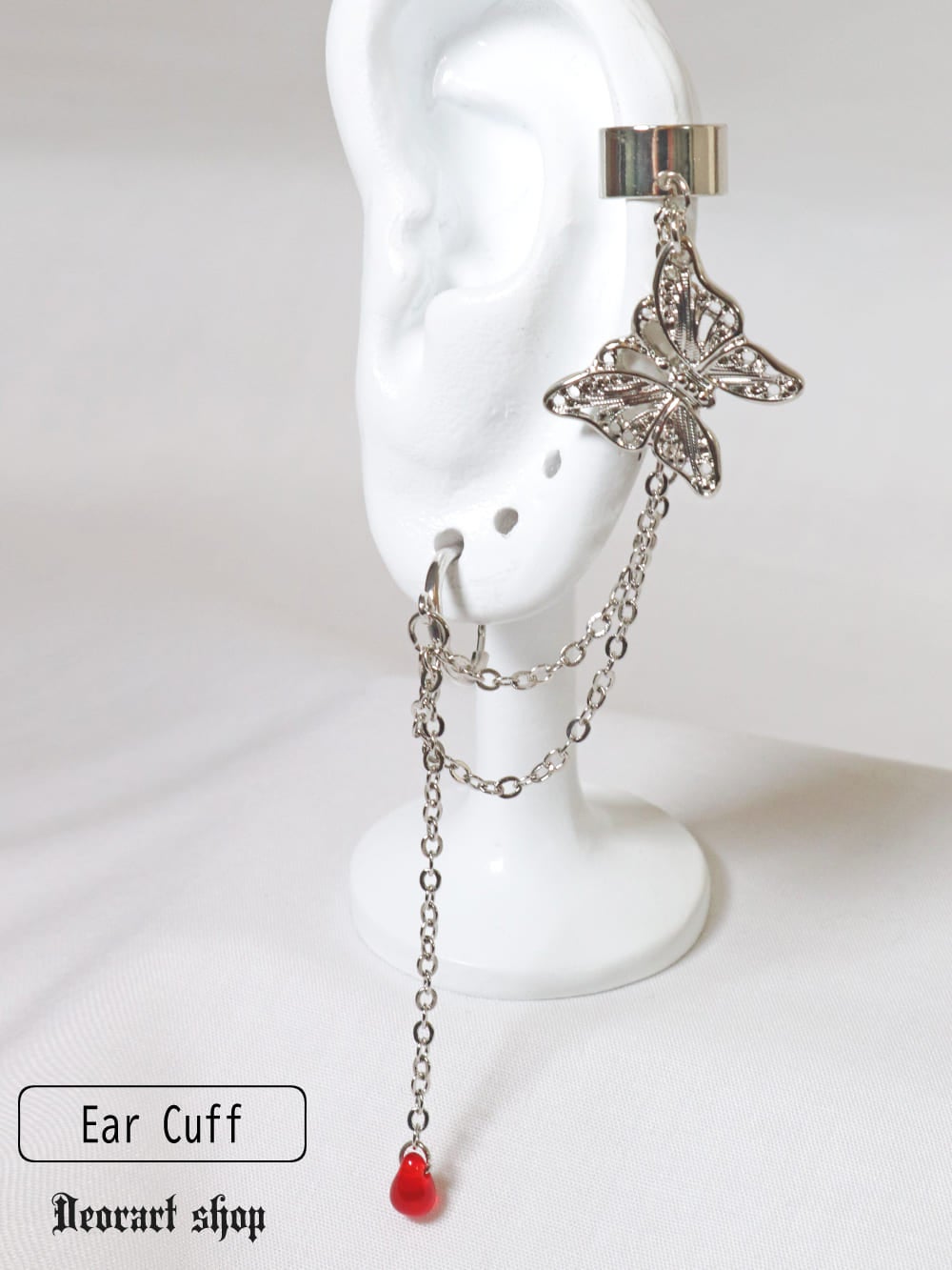 Deorart,ディオラート,アクセサリー,イヤカフ,シルバー,蝶々,バタフライ,カッコイイ,V系,バンド,サブカル系,地雷系,通販,かわいい,原宿,歌舞伎町