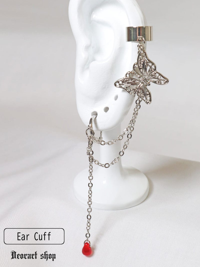 Deorart,ディオラート,アクセサリー,イヤカフ,シルバー,蝶々,バタフライ,カッコイイ,V系,バンド,サブカル系,地雷系,通販,かわいい,原宿,歌舞伎町