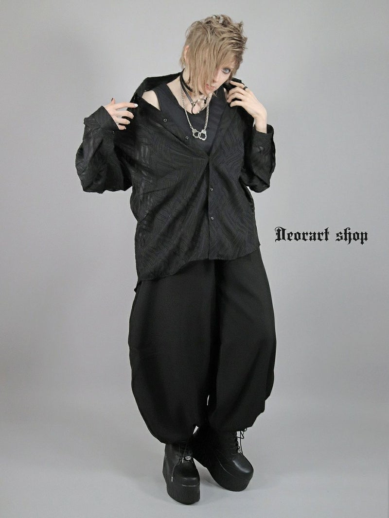 Deorart,ディオラート,透け,シャツ,ブラウス,かっこいい,奇麗,大人シャツ,大人ブラウス,ゴシックファッション,パンクファッション,地雷系男子,地雷系女子,通販,ユニセックス