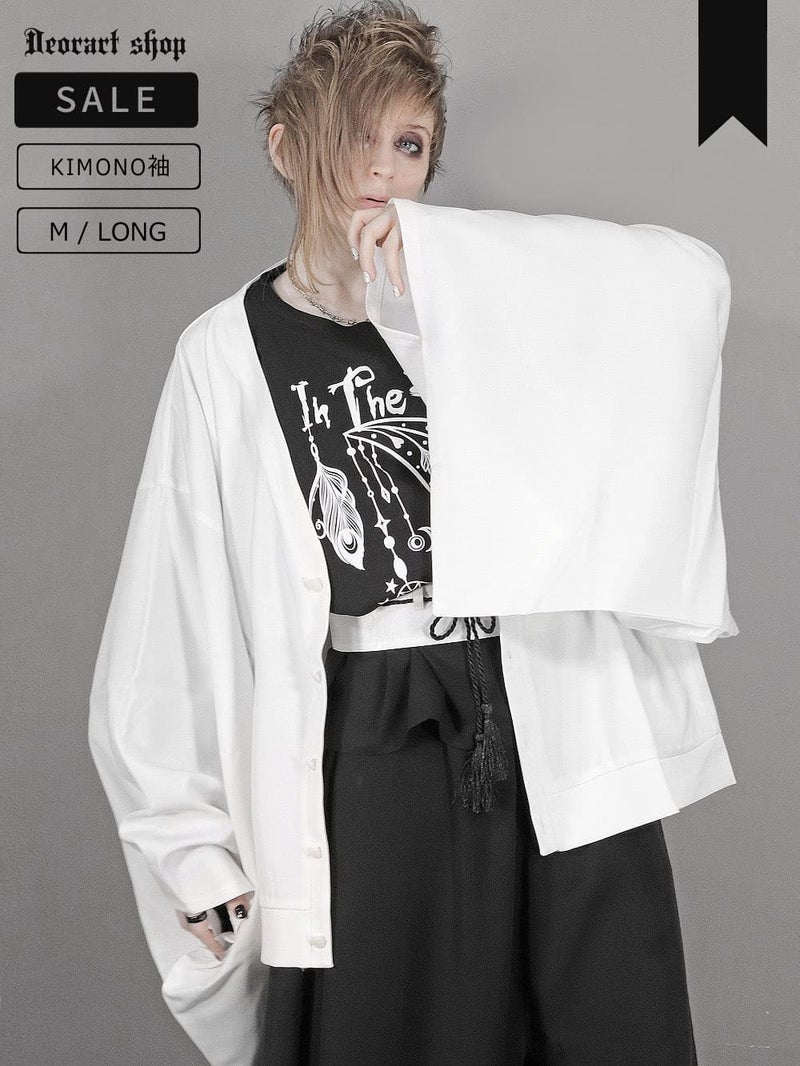 Deorart,ディオラート,モード,ゴシック,セットアップ,モノトーン,着物袖,振袖,和装セットアップ,カーディガン,羽織り,魔導士,魔法使い,ポンチョ,ワイド袖,新中式,チャイナ柄,ライブ,ファッション,衣装,メンズ,レディス,衣装,通販