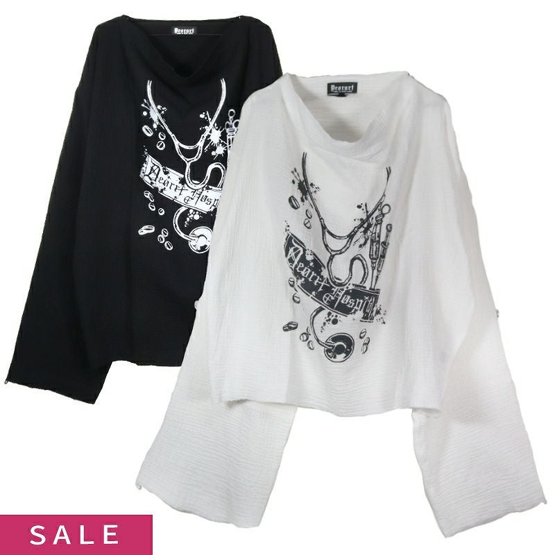 DRT2832 [ホラーホスピタル]聴診器・ゴーストスリーブ トップス