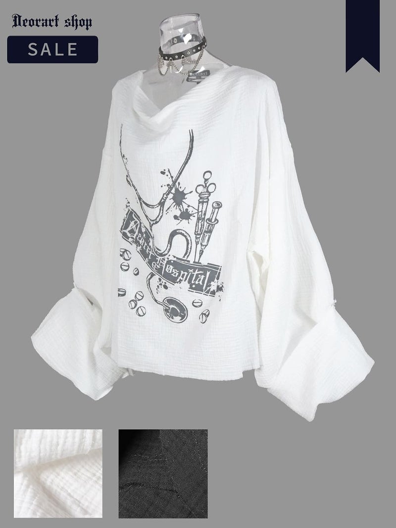 Deorart,ディオラート,病院風コーデ,ナースコーデ,ドクター,注射器,聴診器,プリント,医者,白衣,マッドサイエンティスト,コスプレ,ゴスロリ,通販,地雷系,ハロウィン,衣装,バンド,コンカフェ,V系,ヴィジュアル系,男,メンズ,レディース,ファッション,mad scientist,emo,fashion