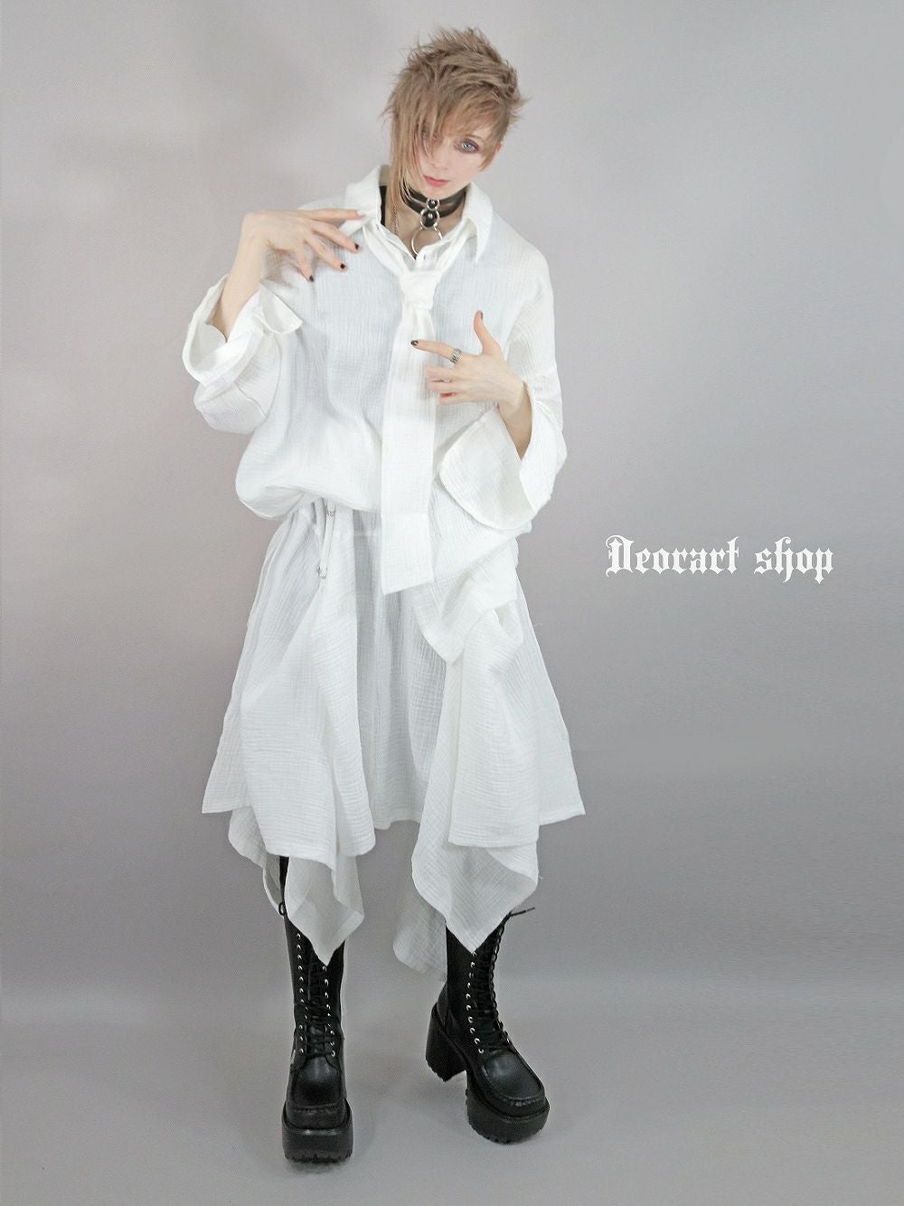 Deorart,ディオラート,病院風コーデ,ナースコーデ,ドクター,注射器,聴診器,プリント,医者,白衣,マッドサイエンティスト,コスプレ,ゴスロリ,通販,地雷系,ハロウィン,衣装,バンド,コンカフェ,V系,ヴィジュアル系,男,メンズ,レディース,ファッション,mad scientist,emo,fashion