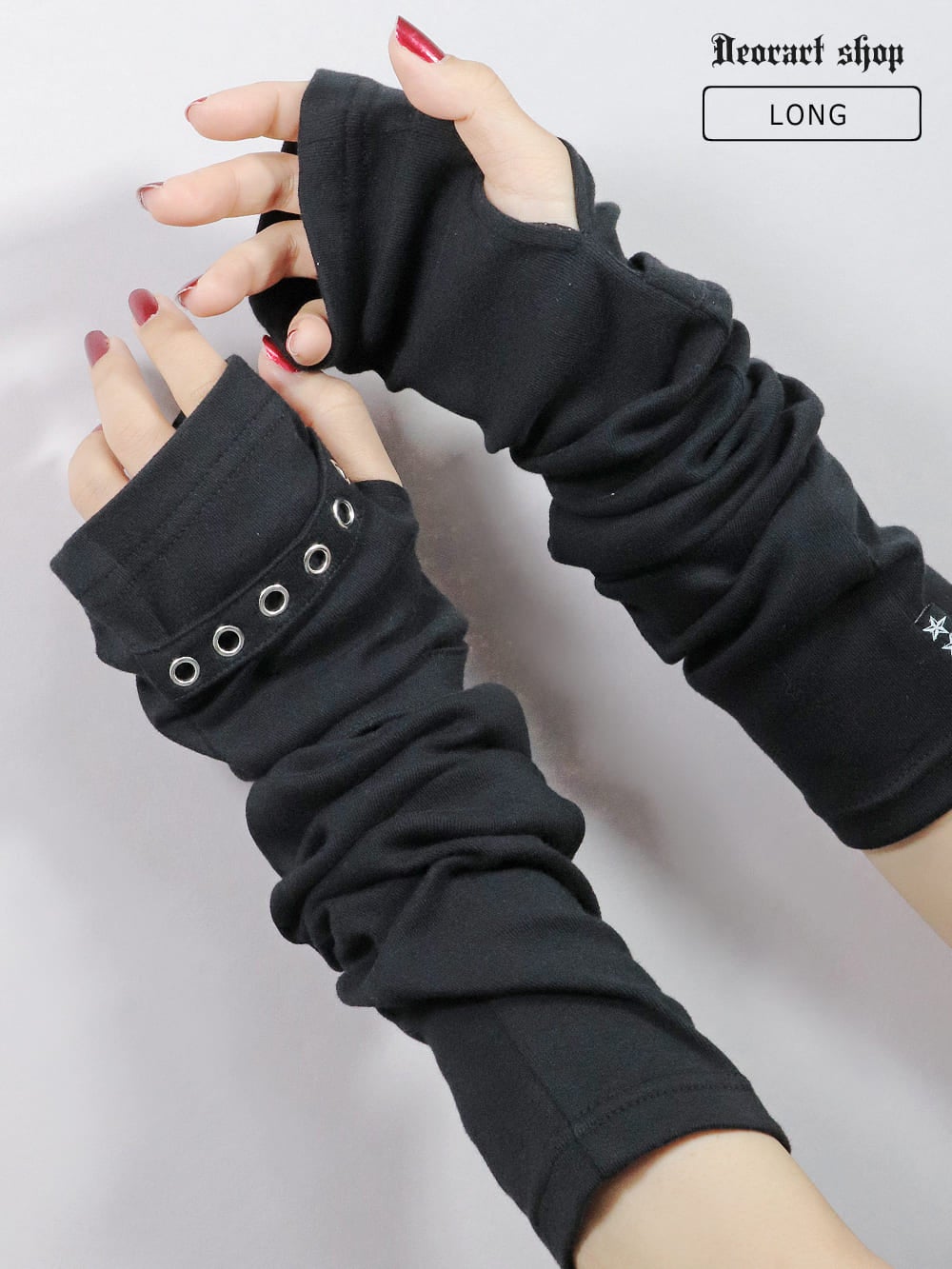 Deorart,ディオラート地雷系女子,地雷系男子,量産型ファッション,地雷系ファッション,V系ファッション,パンクファッション,バンド衣装,アームカバー,UV対策,通販,男女兼用,ユニセックス