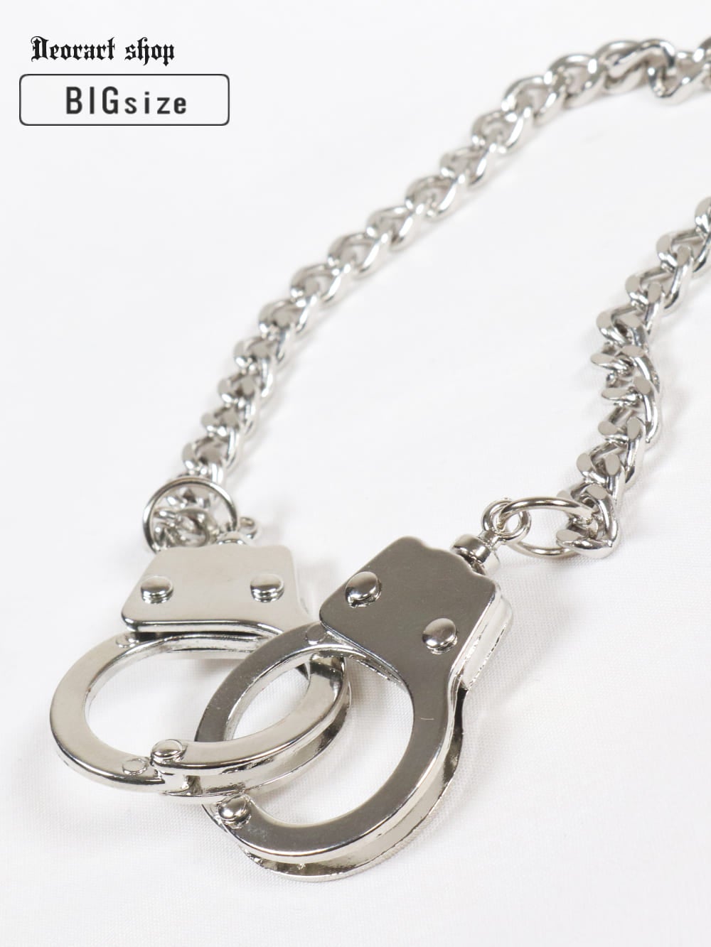 Deorart,ディオラート,ネックレス,喜平チェーン,喜平ネックレス,手錠モチーフ,かっこいい,アクセサリー,V系ファッション,パンクファッション,地雷系女子,地雷系男子,地雷系ファッション,通販,20代,30代,40代