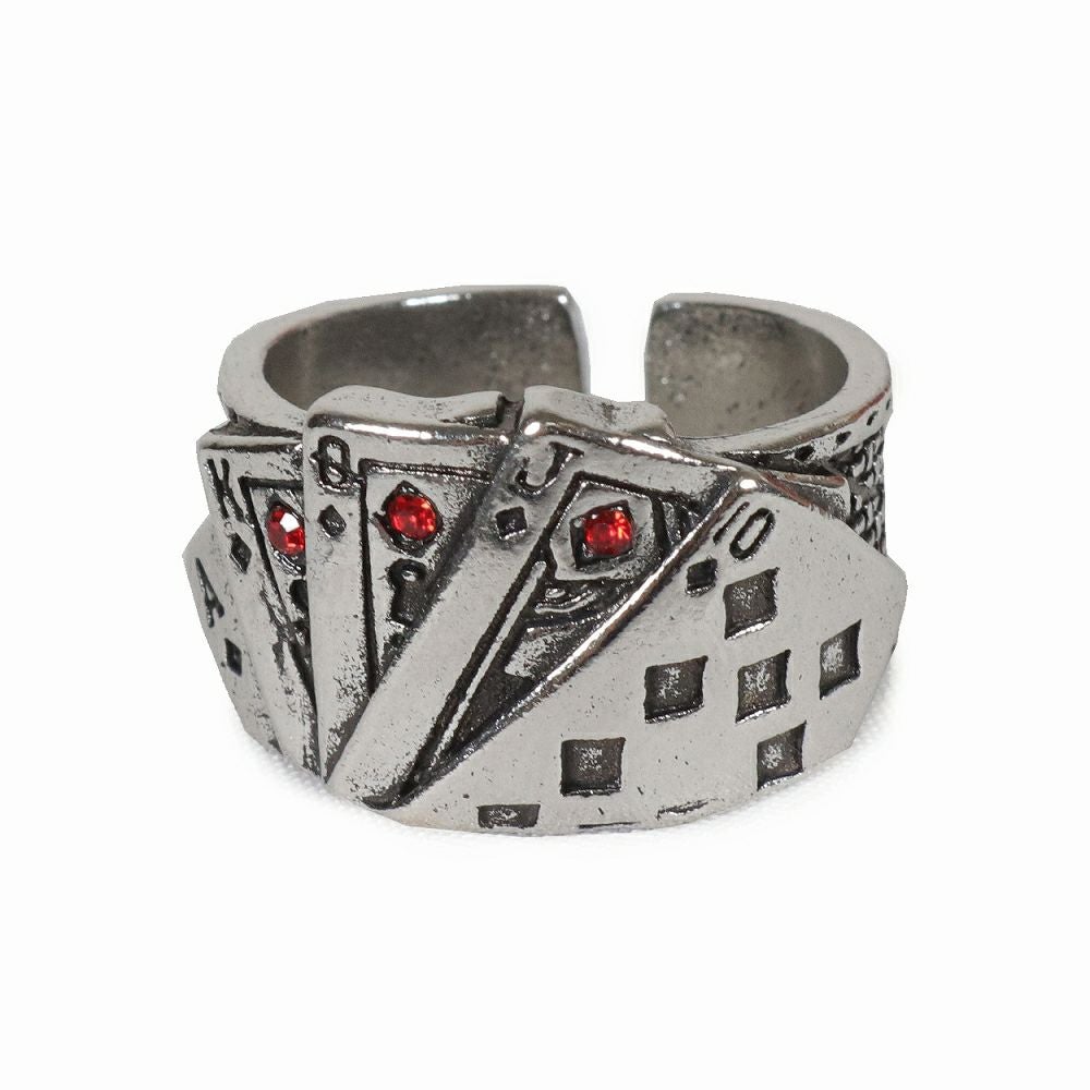 Deorart,ディオラート,リング,指輪,トランプ柄,トランプモチーフ,ラインストーン付き,シルバーリング,通販,アリスモチーフ