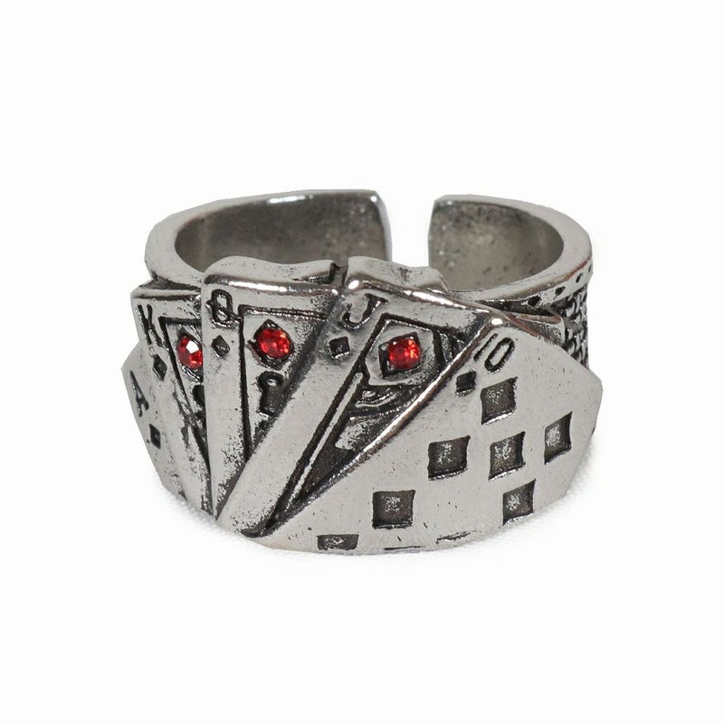 Deorart,ディオラート,リング,指輪,トランプ柄,トランプモチーフ,ラインストーン付き,シルバーリング,通販,アリスモチーフ