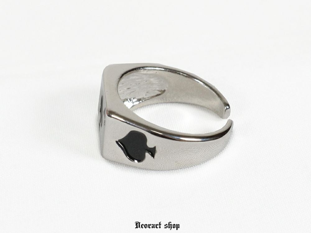 Deorart,ディオラート,スペード柄,トランプ柄,トランプモチーフ,シルバーリング,通販,かっこいい,ユニセックスアクセ