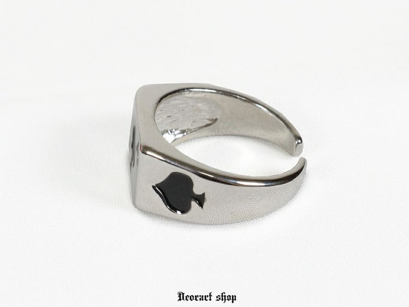 Deorart,ディオラート,スペード柄,トランプ柄,トランプモチーフ,シルバーリング,通販,かっこいい,ユニセックスアクセ