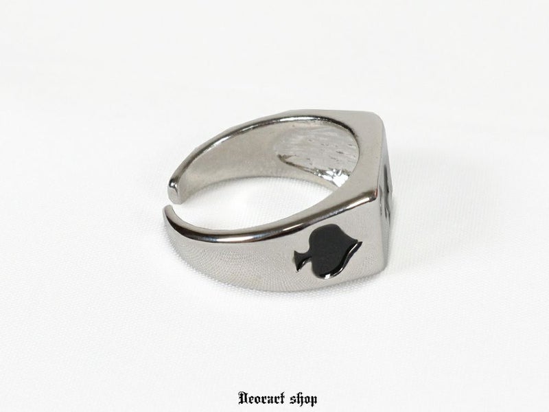 Deorart,ディオラート,スペード柄,トランプ柄,トランプモチーフ,シルバーリング,通販,かっこいい,ユニセックスアクセ