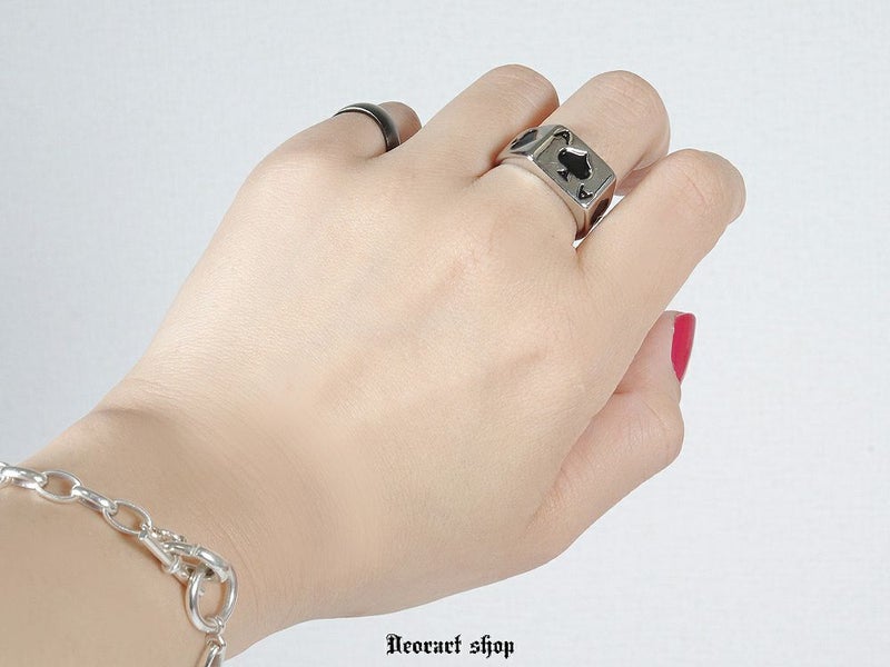 Deorart,ディオラート,スペード柄,トランプ柄,トランプモチーフ,シルバーリング,通販,かっこいい,ユニセックスアクセ