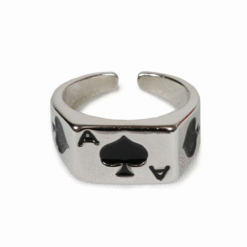 Deorart,ディオラート,スペード柄,トランプ柄,トランプモチーフ,シルバーリング,通販,かっこいい,ユニセックスアクセ