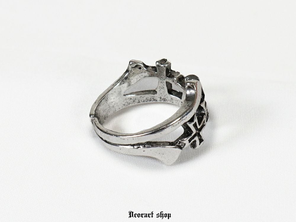 Deorart,ディオラート,かっこいい,メンズアクセ,十字架モチーフ,クロスモチーフ,クロスデザイン,シルバーリング,通販,地雷系ファッション