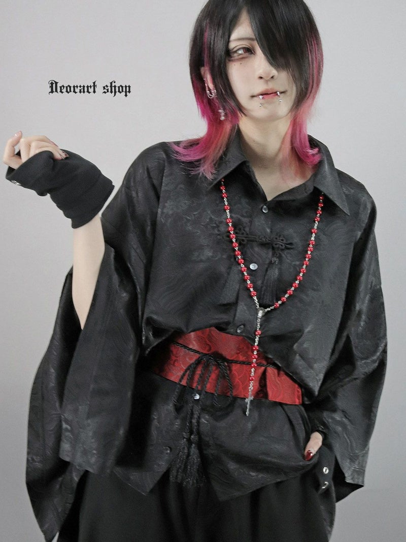 Deorart,ディオラート,V系,地雷系,中華柄,ベルト,着物,帯,太ベルト,漢服, 和装,V系,ヴィジュアル系,コーデ,ホスト,コンカフェ,シャツ,ライブ,ファッション,ダンス衣装,メンズ,レディス,男装