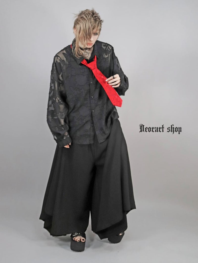 Deorart,ディオラート,透け,シアーシャツ,レース,ブラウス,かっこいい,奇麗,大人シャツ,大人ブラウス,ゴシックファッション,パンクファッション,地雷系男子,地雷系女子,通販,V系,ヴィジュアル系,ユニセックス