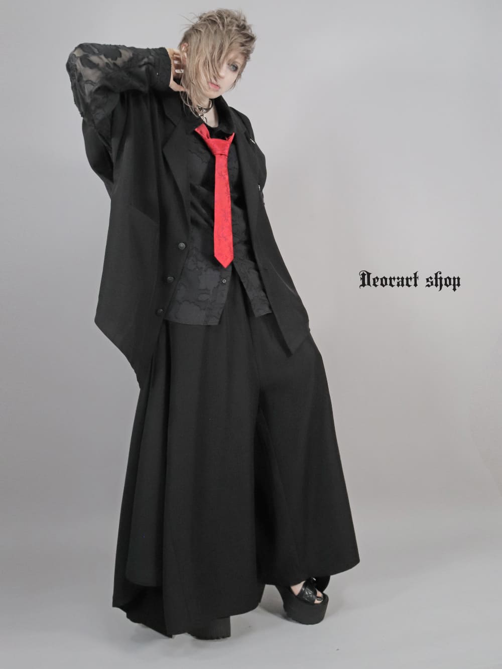 Deorart,ディオラート,透け,シアーシャツ,レース,ブラウス,かっこいい,奇麗,大人シャツ,大人ブラウス,ゴシックファッション,パンクファッション,地雷系男子,地雷系女子,通販,V系,ヴィジュアル系,ユニセックス