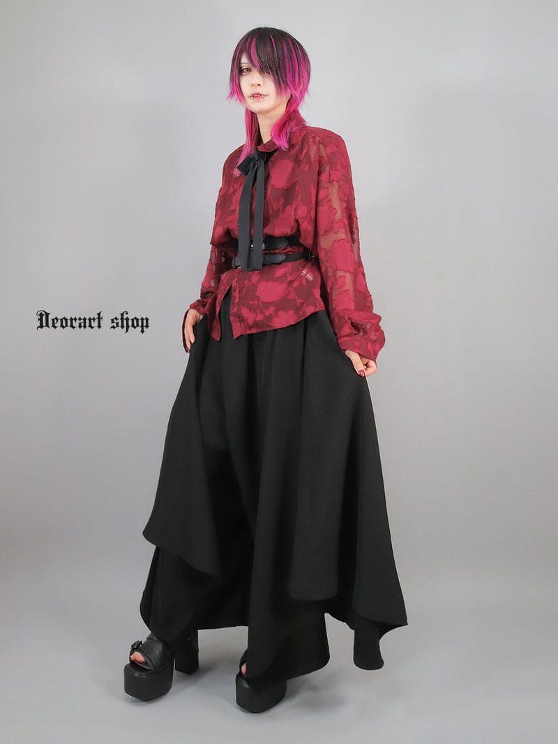 Deorart,ディオラート,透け,シアーシャツ,レース,ブラウス,かっこいい,奇麗,大人シャツ,大人ブラウス,ゴシックファッション,パンクファッション,地雷系男子,地雷系女子,通販,V系,ヴィジュアル系,ユニセックス