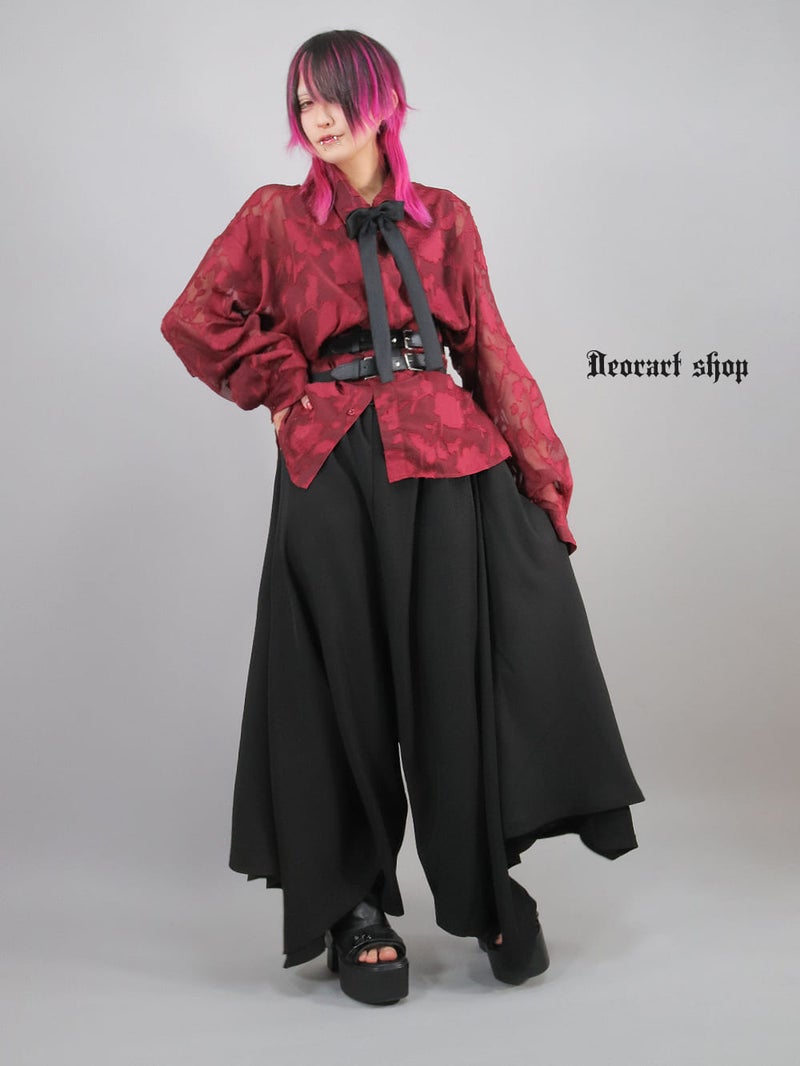 Deorart,ディオラート,透け,シアーシャツ,レース,ブラウス,かっこいい,奇麗,大人シャツ,大人ブラウス,ゴシックファッション,パンクファッション,地雷系男子,地雷系女子,通販,V系,ヴィジュアル系,ユニセックス