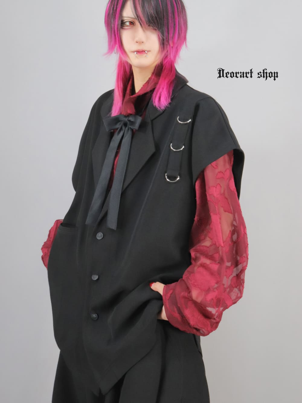 Deorart,ディオラート,透け,シアーシャツ,レース,ブラウス,かっこいい,奇麗,大人シャツ,大人ブラウス,ゴシックファッション,パンクファッション,地雷系男子,地雷系女子,通販,V系,ヴィジュアル系,ユニセックス