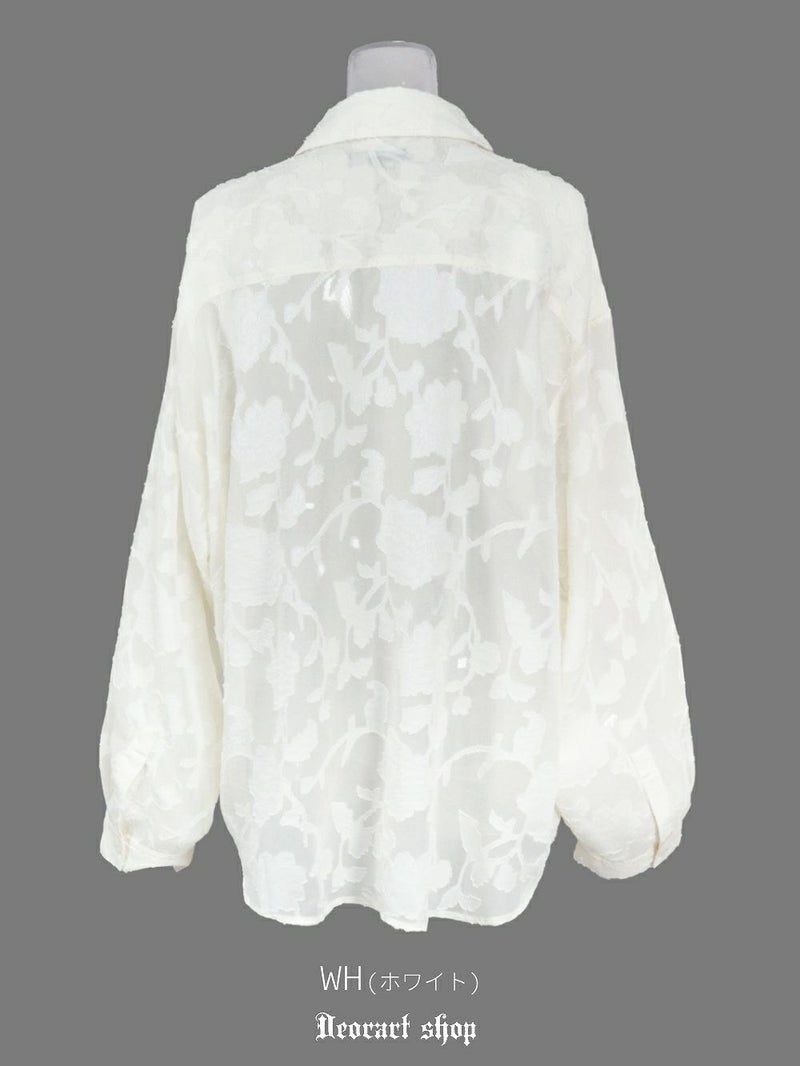 Deorart,ディオラート,透け,シアーシャツ,レース,ブラウス,かっこいい,奇麗,大人シャツ,大人ブラウス,ゴシックファッション,パンクファッション,地雷系男子,地雷系女子,通販,V系,ヴィジュアル系,ユニセックス