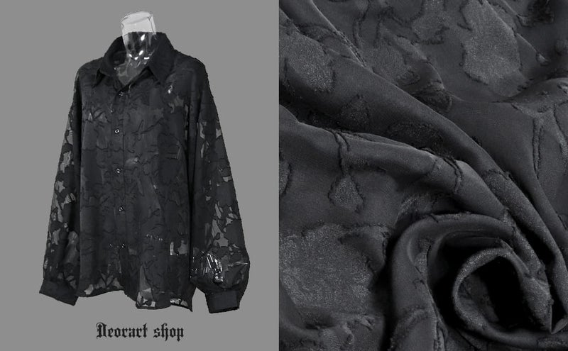 Deorart,ディオラート,透け,シアーシャツ,レース,ブラウス,かっこいい,奇麗,大人シャツ,大人ブラウス,ゴシックファッション,パンクファッション,地雷系男子,地雷系女子,通販,V系,ヴィジュアル系,ユニセックス