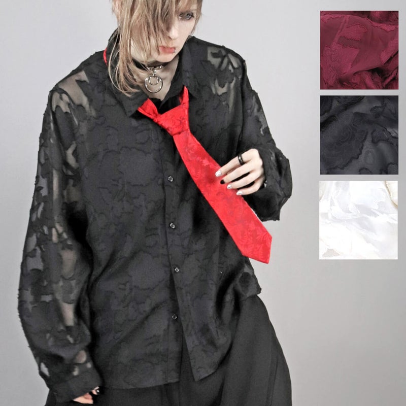 Deorart,ディオラート,透け,シアーシャツ,レース,ブラウス,かっこいい,奇麗,大人シャツ,大人ブラウス,ゴシックファッション,パンクファッション,地雷系男子,地雷系女子,通販,V系,ヴィジュアル系,ユニセックス