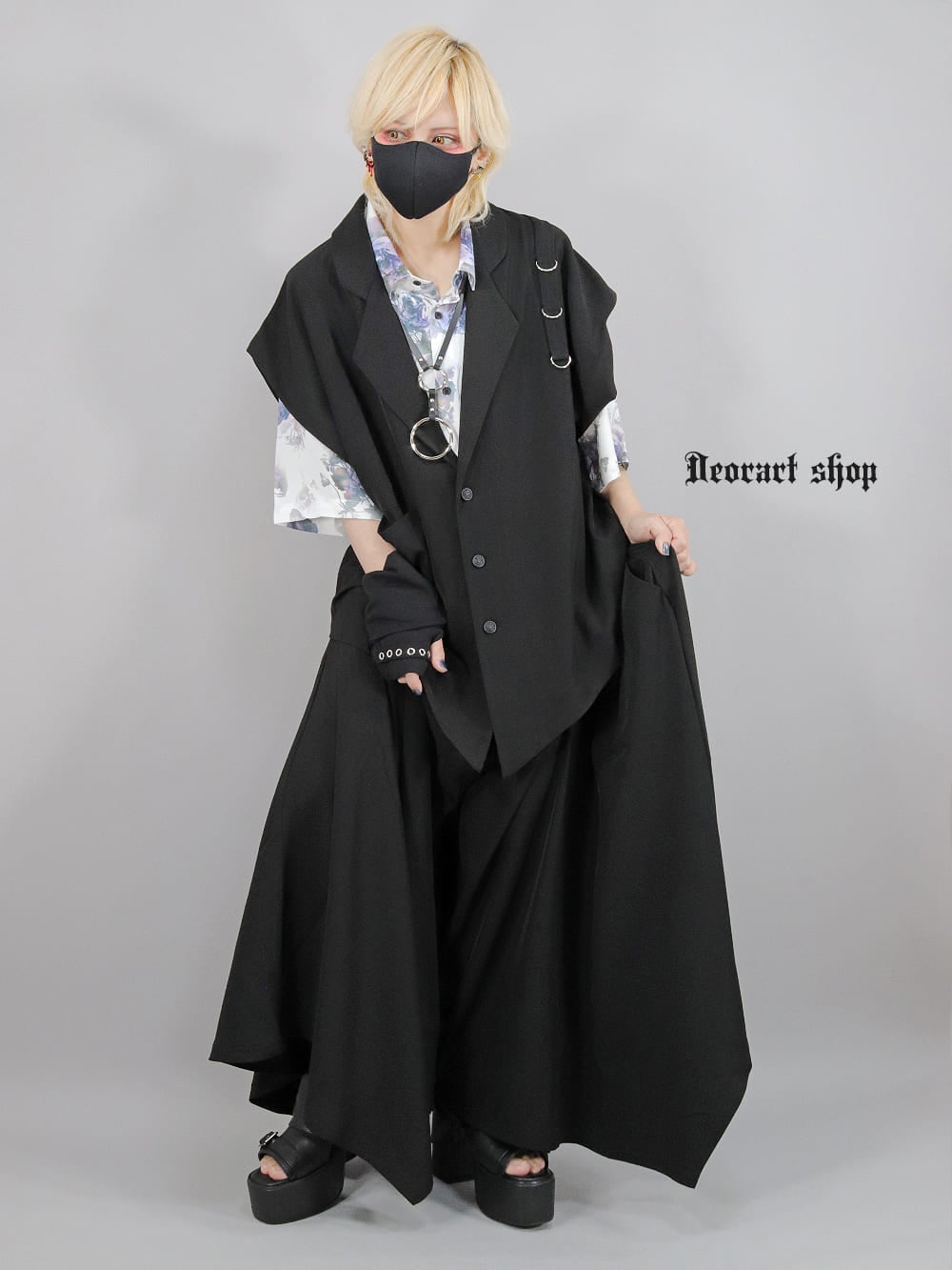 Deorart,ディオラート,総柄シャツ,V系シャツ,パーティ,ドレスアップ,ローズ柄,オーバーサイズ,薔薇,花柄,メンズ,レディス,おしゃれ,カッコイイ,地雷系,ホスト,ライブ衣装,通販