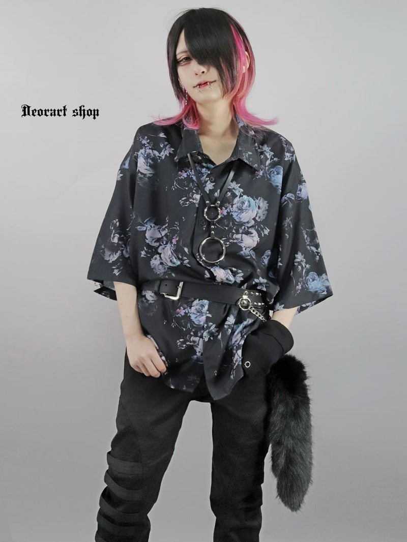 Deorart,ディオラート,総柄シャツ,V系シャツ,パーティ,ドレスアップ,ローズ柄,オーバーサイズ,薔薇,花柄,メンズ,レディス,おしゃれ,カッコイイ,地雷系,ホスト,ライブ衣装,通販