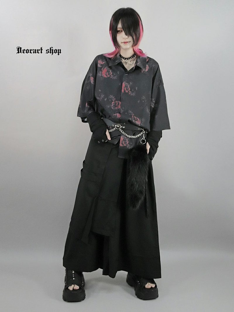 Deorart,ディオラート,総柄シャツ,V系シャツ,パーティ,ドレスアップ,ローズ柄,オーバーサイズ,薔薇,花柄,メンズ,レディス,おしゃれ,カッコイイ,地雷系,ホスト,ライブ衣装,通販
