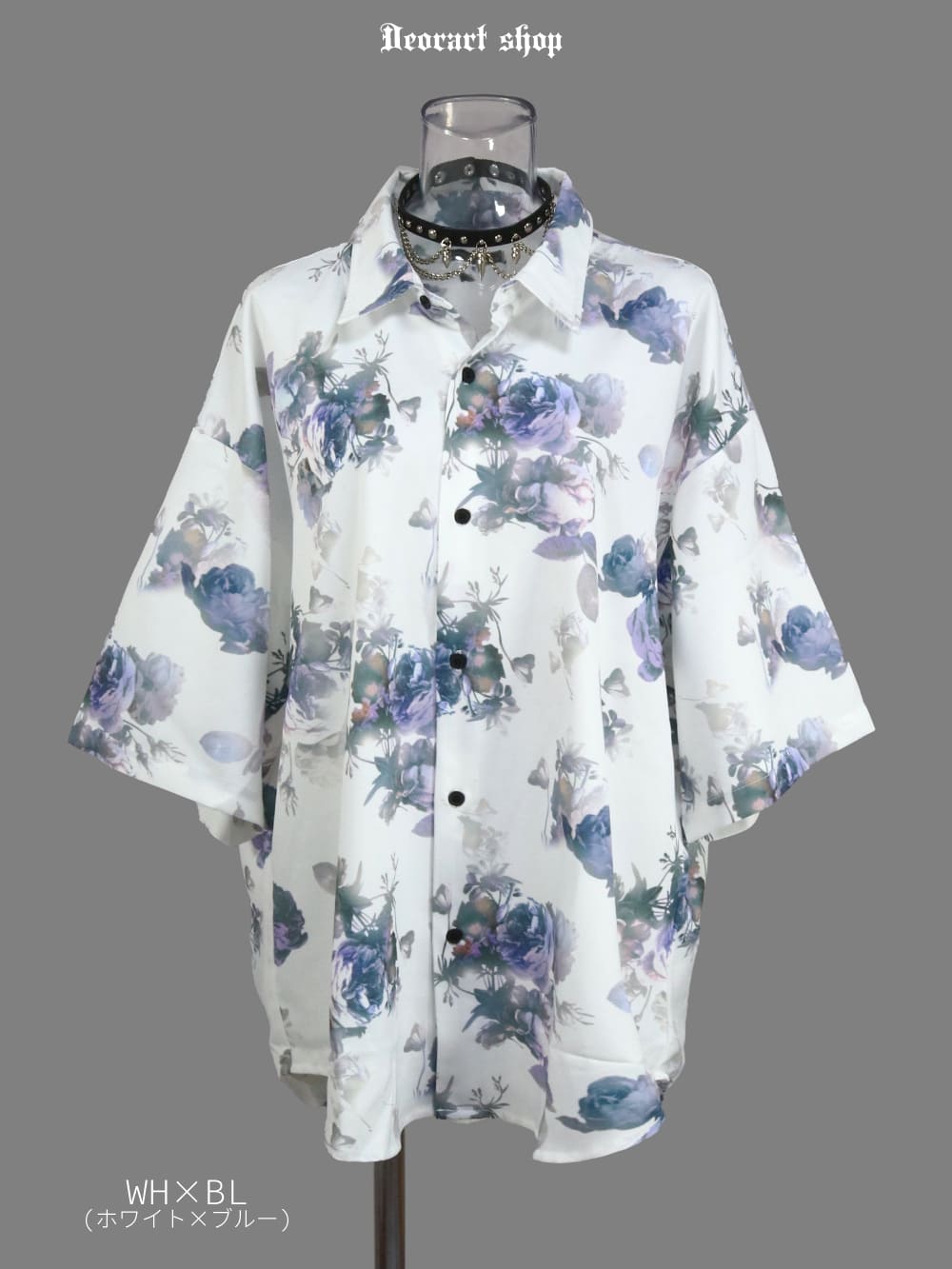 Deorart,ディオラート,総柄シャツ,V系シャツ,パーティ,ドレスアップ,ローズ柄,オーバーサイズ,薔薇,花柄,メンズ,レディス,おしゃれ,カッコイイ,地雷系,ホスト,ライブ衣装,通販