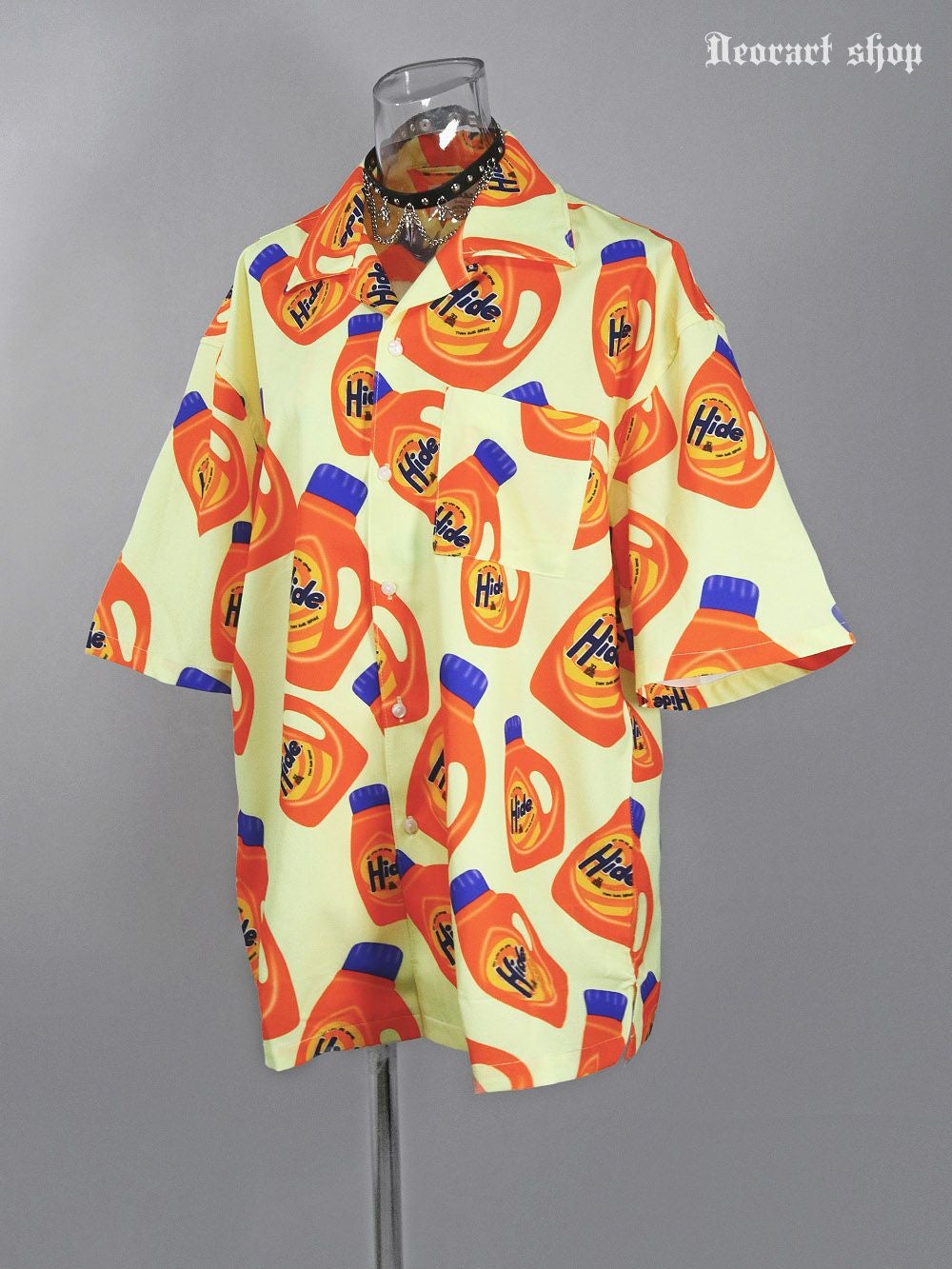 Deorart,ディオラート,シャツ,ブラウス,五分袖シャツ,ユニークシャツ,洗剤柄,夏,メンズシャツ,ユニセックスシャツ,アメリカン柄,アメコミ,海外風,アロハシャツ