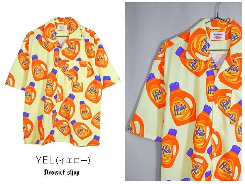 Deorart,ディオラート,シャツ,ブラウス,五分袖シャツ,ユニークシャツ,洗剤柄,夏,メンズシャツ,ユニセックスシャツ,アメリカン柄,アメコミ,海外風,アロハシャツ
