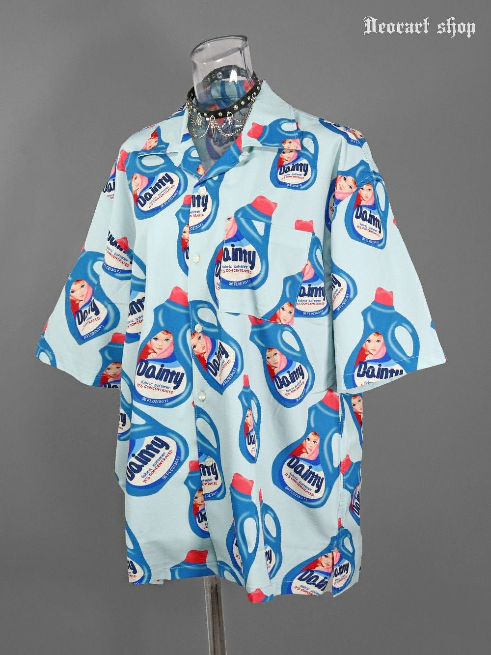 Deorart,ディオラート,シャツ,ブラウス,五分袖シャツ,ユニークシャツ,洗剤柄,夏,メンズシャツ,ユニセックスシャツ,アメリカン柄,アメコミ,海外風,アロハシャツ