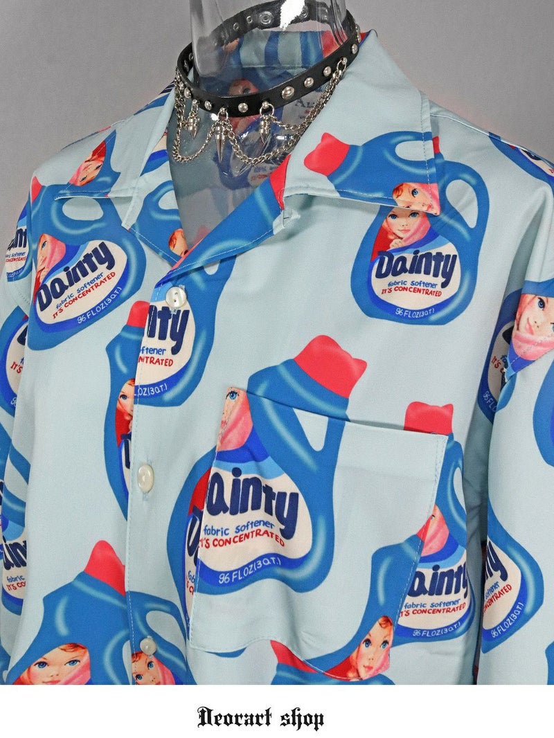 Deorart,ディオラート,シャツ,ブラウス,五分袖シャツ,ユニークシャツ,洗剤柄,夏,メンズシャツ,ユニセックスシャツ,アメリカン柄,アメコミ,海外風,アロハシャツ