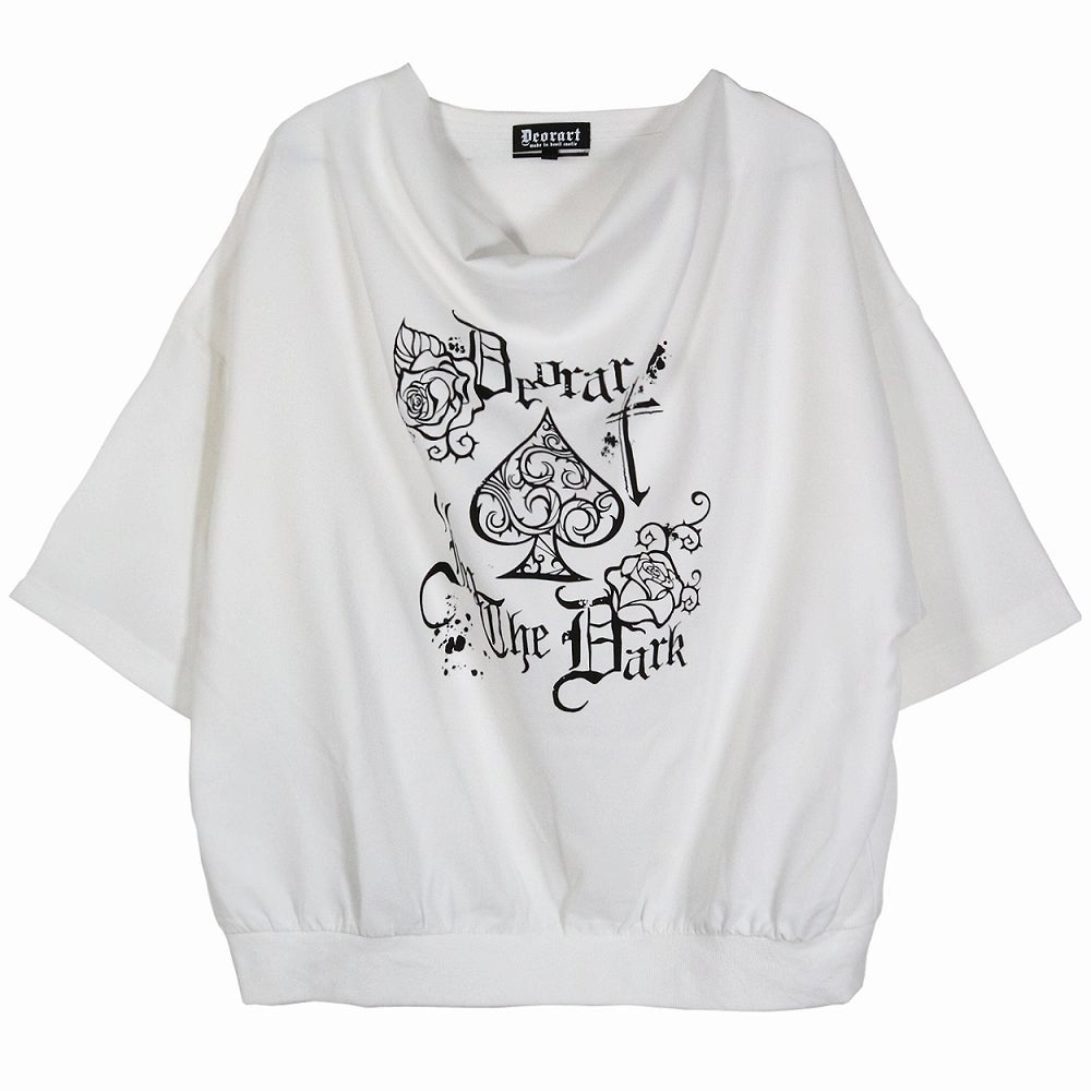 Deorart,ディオラート,モード,ゴシック,Tシャツ,ドレープ,普段使い,スペード,薔薇,裾絞り,地雷系,V系,ヴィジュアル系,大人,ファッション,衣装,メンズ,レディス,通販